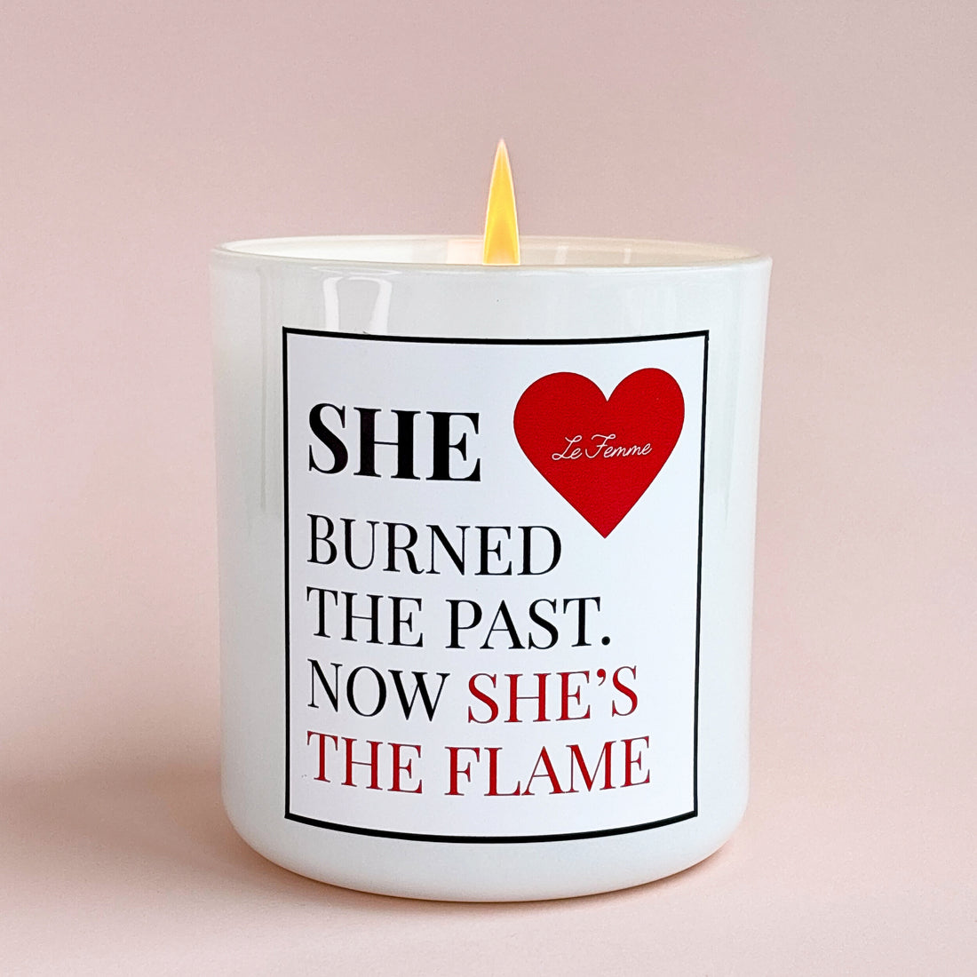 She Burnt The Past Candle- Large