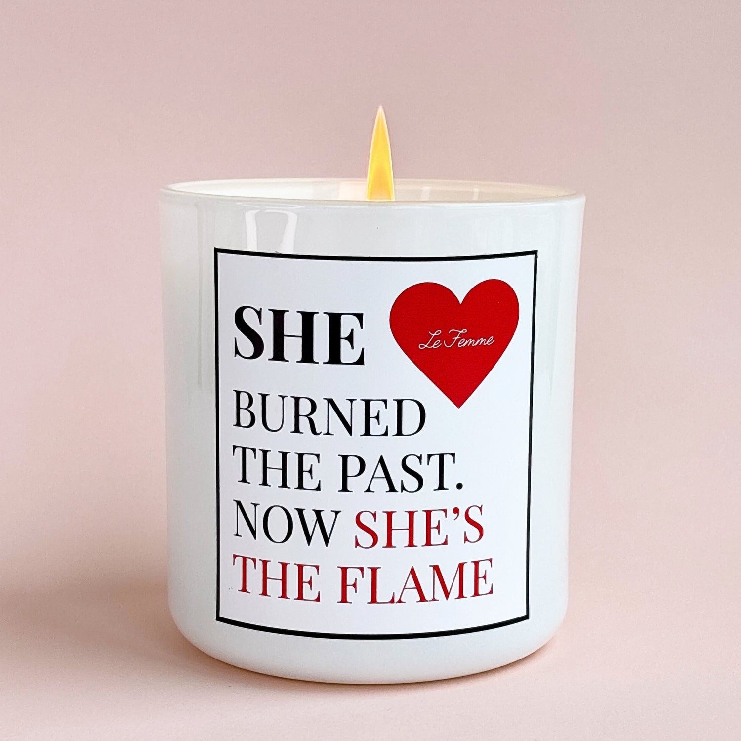 She Burnt The Past Candle- Large