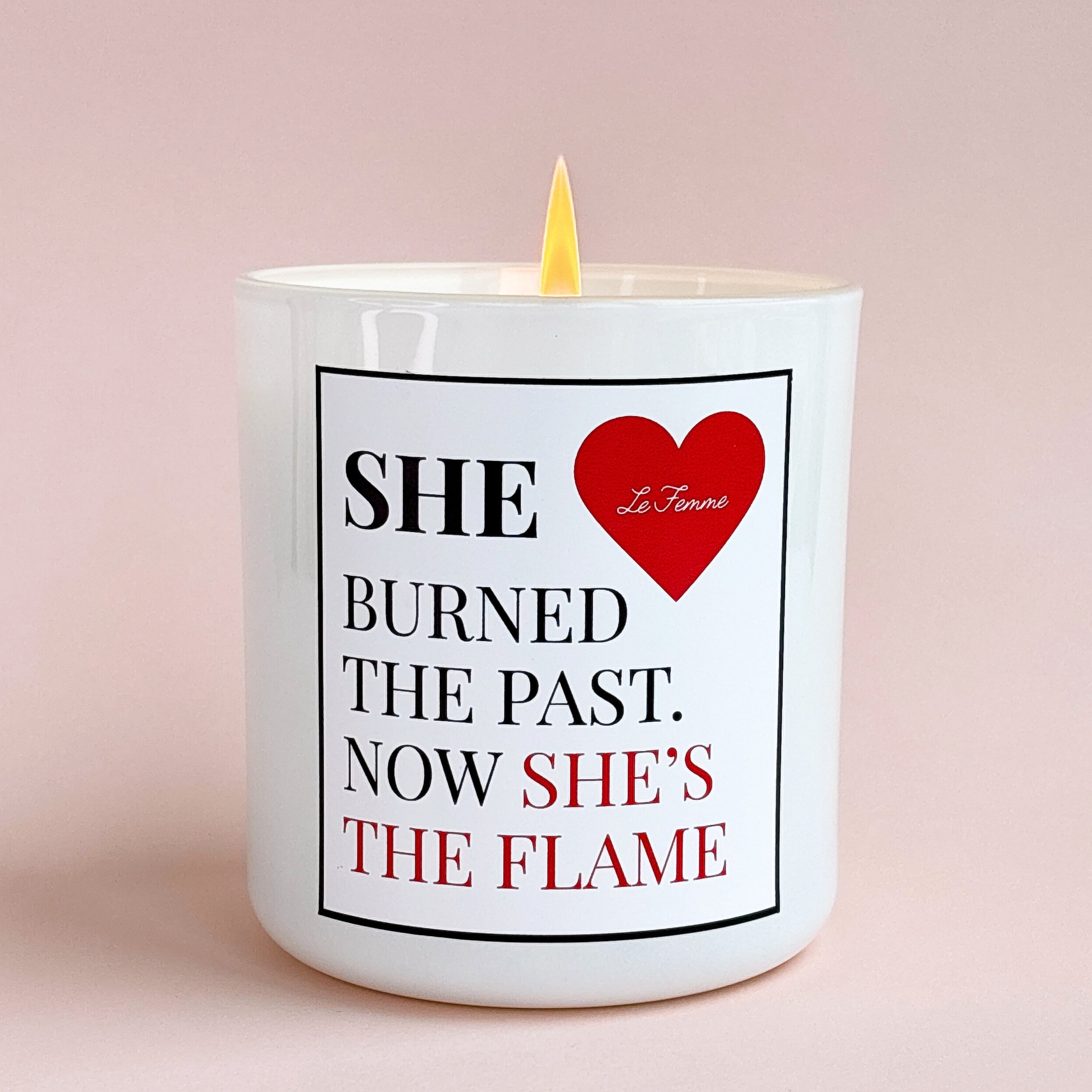She Burnt The Past Candle- Large