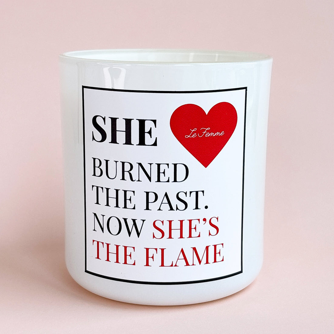 She Burnt The Past Candle- Large